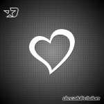 Stylised Heart Sticker